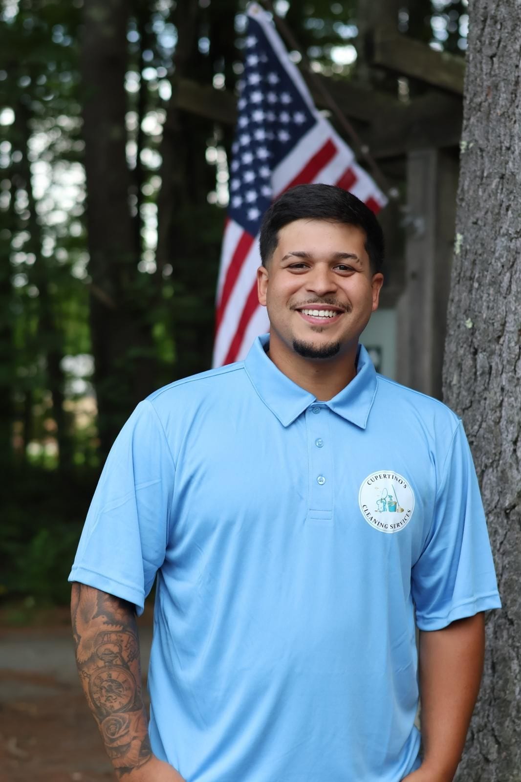 A Cupertino's commercial cleaning team member in uniform