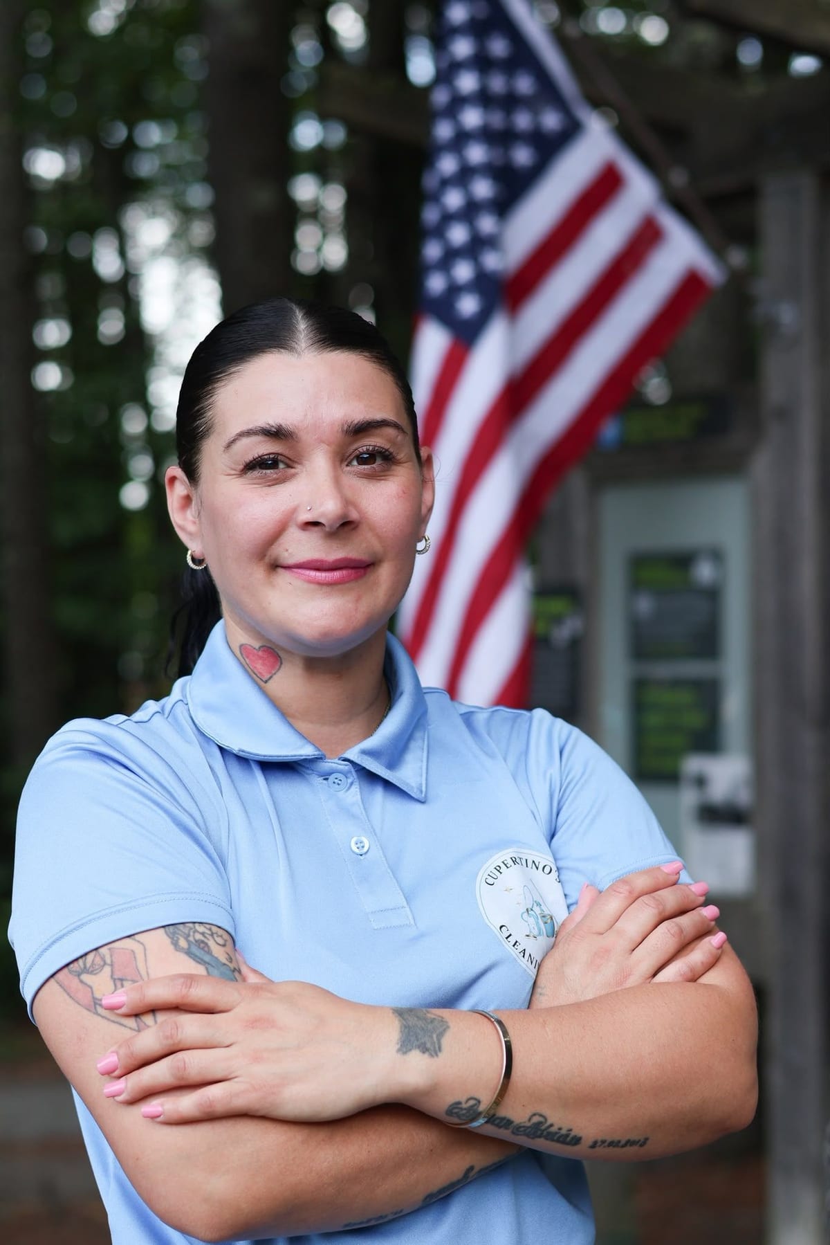 A Cupertino's residential cleaning team member in uniform